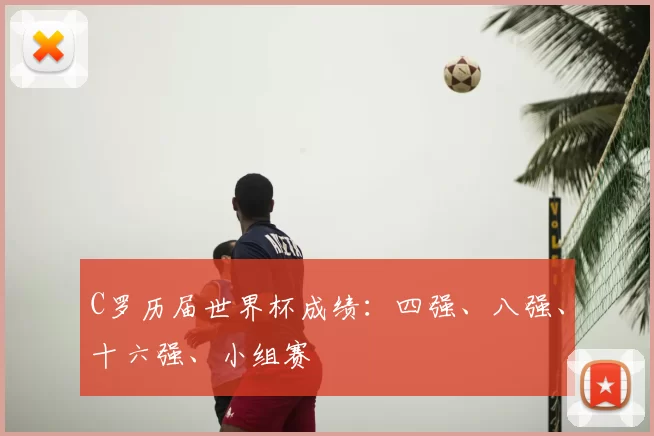 C罗历届世界杯成绩:四强、八强、十六强、小组赛